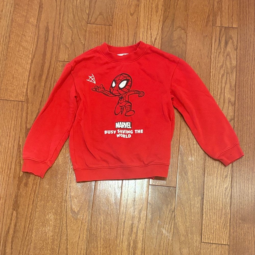 Marvel Red Spider-Man Kids Hoodie - Sz 5T/6 - H & M